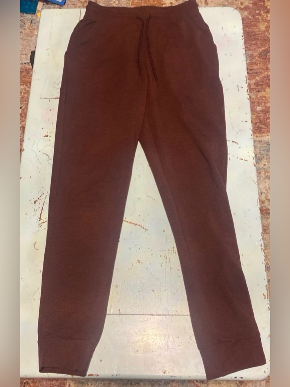 Athletic Works Maroon Men's Jogger Sweatpants
